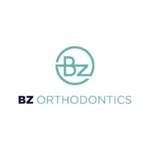 BZ Orthodontics logo featuring stylized letters "Bz" and the full name "BZ ORTHODONTICS" in a modern design.